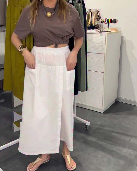 Broek Casual Schort Stijl Enkellang