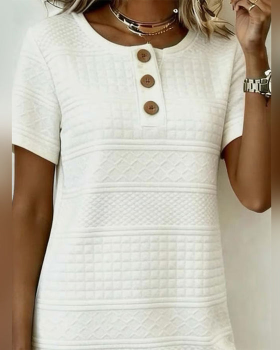 Jurk Drie-Knoop Jacquard Rechte