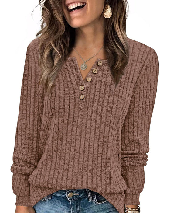 Top V-Hals Knoop Stijlvol