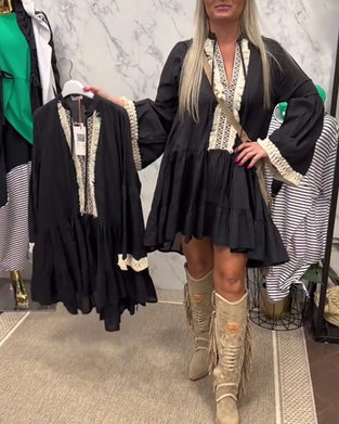 Wijde Bohemian Vakantiejurk