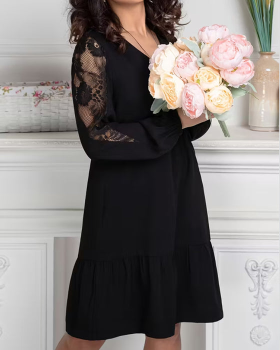 Jurk Maas Patchwork V-hals