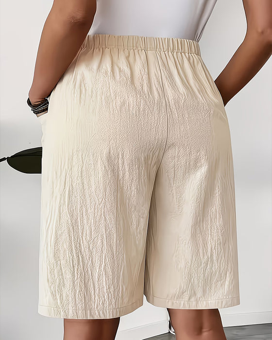 Broek Nep Tweeledig Split Rok Capri Casual