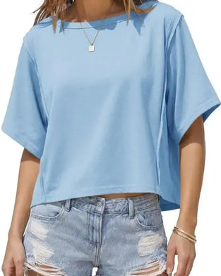 T-Shirts Kort Drop Schouder Los