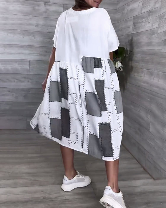 Jurk Straatmode Ronde Hals