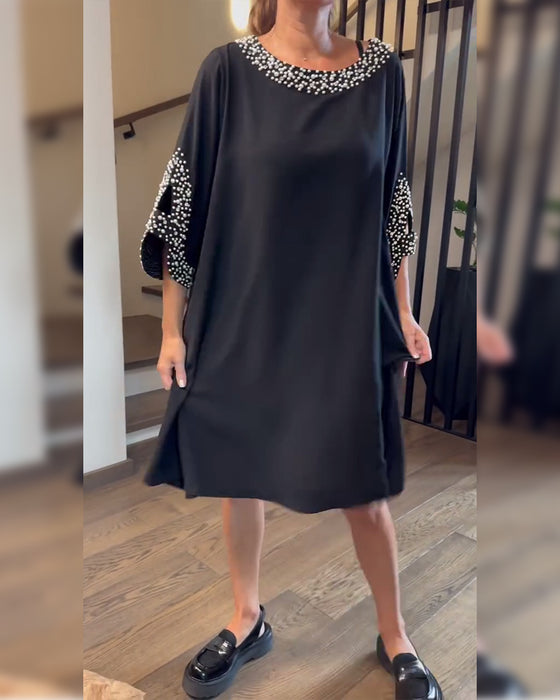 Modieuze Loszittende Kralenjurk