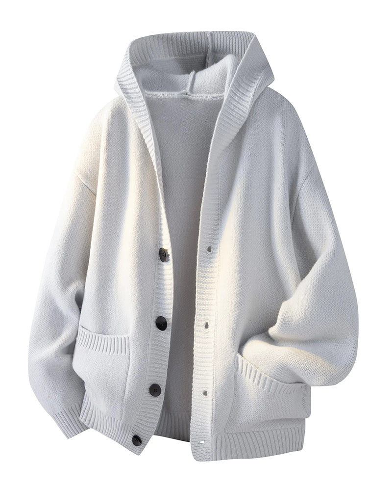 Cardigan Capuchon Knoop Zak Heren