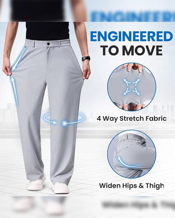 Broek Casual Effen Rechte Pijp