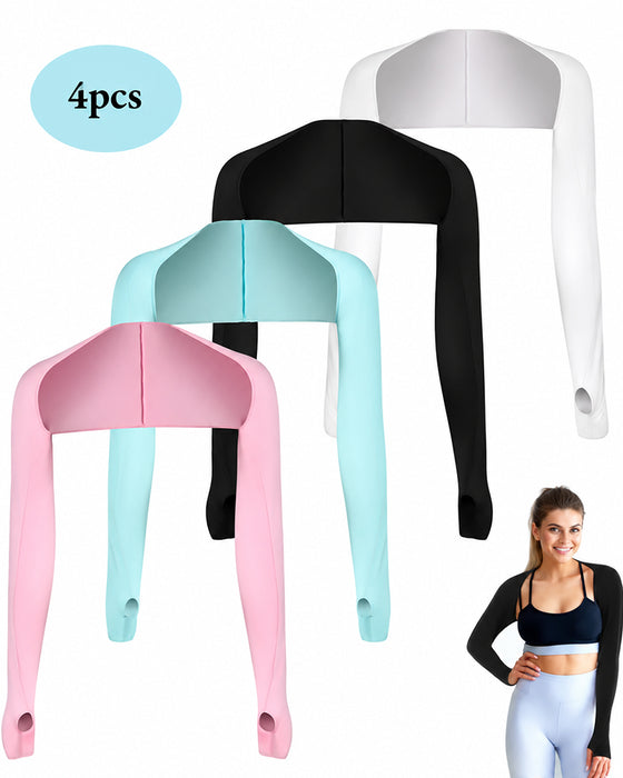 Dames 4-Pack Verkoelende UV-Beschermende Armstukken met Duimgaten