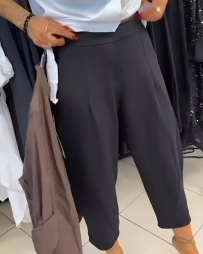 Broek Stijlvol Effen Kleur Harem