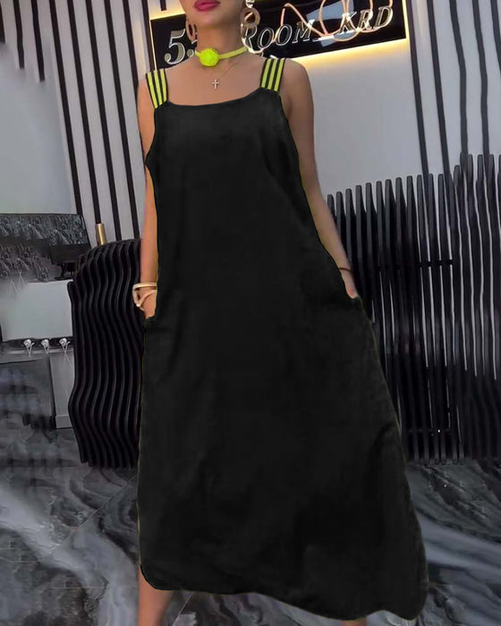 Jurk Gesplitste Schouderbanden Los