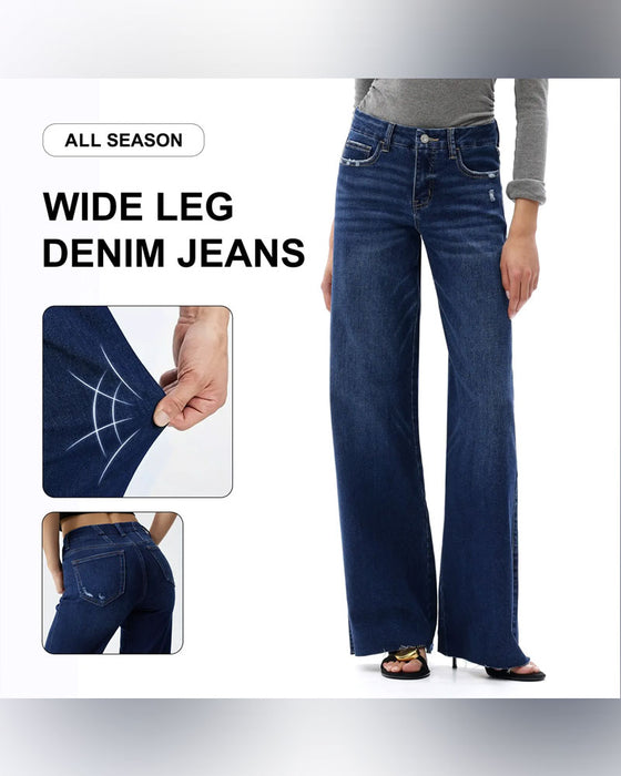 Jeans Zak Knoop Wijde Pijp