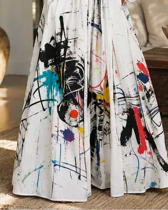 Jurk Kunst Spetters Graffiti Reverse Overhemd