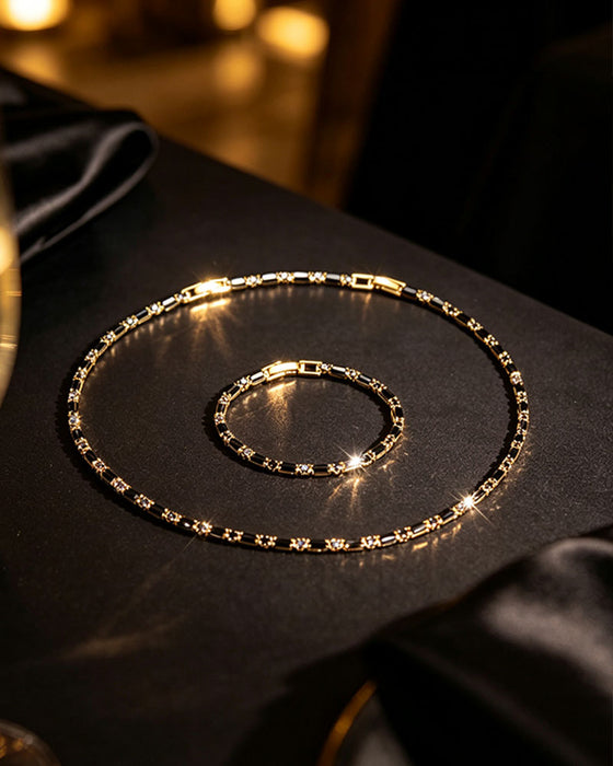 Gepersonaliseerd Verstelbaar Sprankelend Sieraden Set