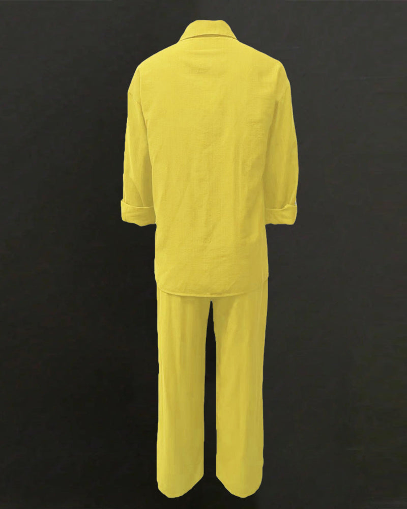 Set Lange Mouw Shirt Elastisch Lang