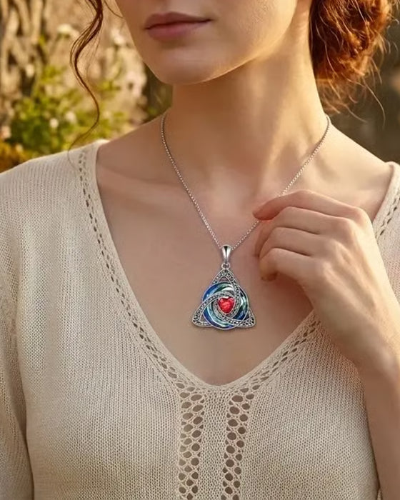 Geboortesteen Keltische Drie-eenheid Knoop Ketting ✨
