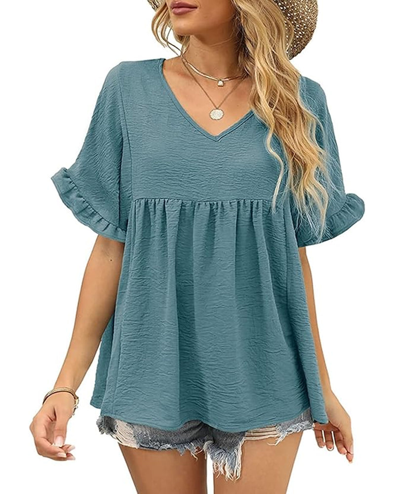 Blouse Casual Ruche Loose Fit