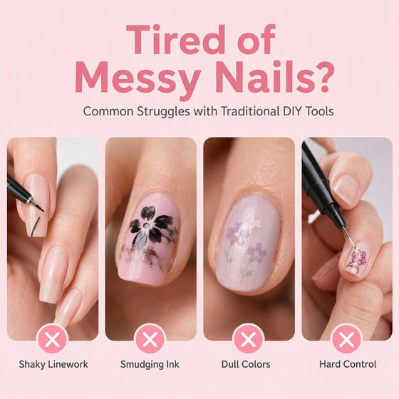 24 Kleuren Dubbelzijdige Nagelkunstpennen Set