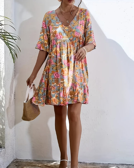 Jurk Bohemian Bloemig