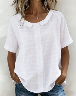 Blouse Gestructureerd Peter Pan Kraag