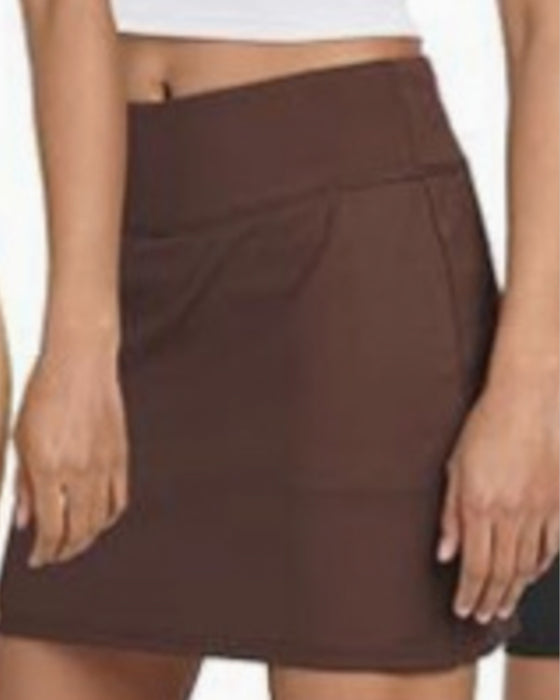 Rok Hoge Taille Effen Kort