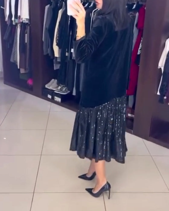 Jurk casual temperament pailletten