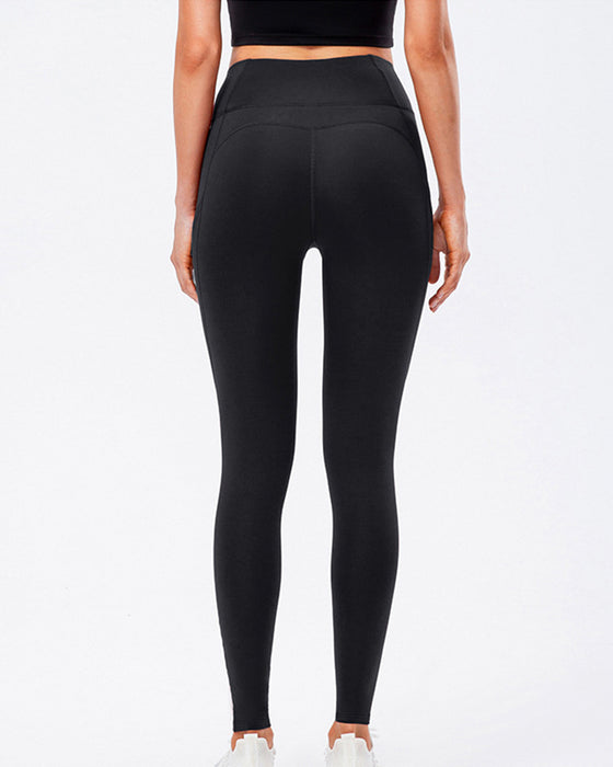 Effen legging met fleece zakken