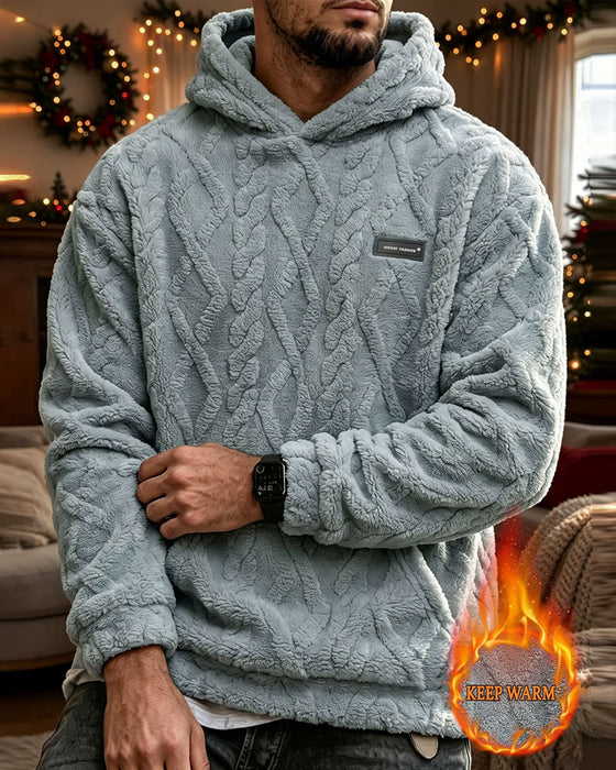 Heren Winter Jacquard Patroon Hoodie
