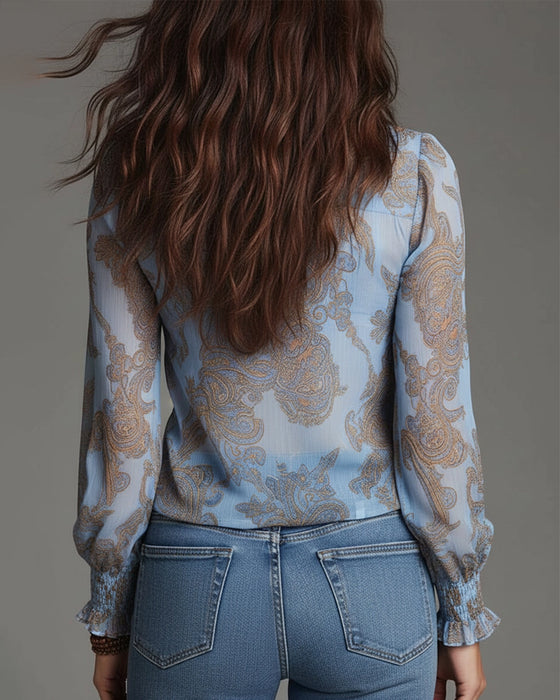 Blouse Half-Zip Ruis Retro