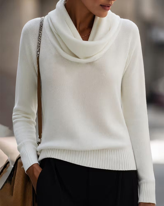 Pullover Mock Hals Slim Fit Lange Mouw