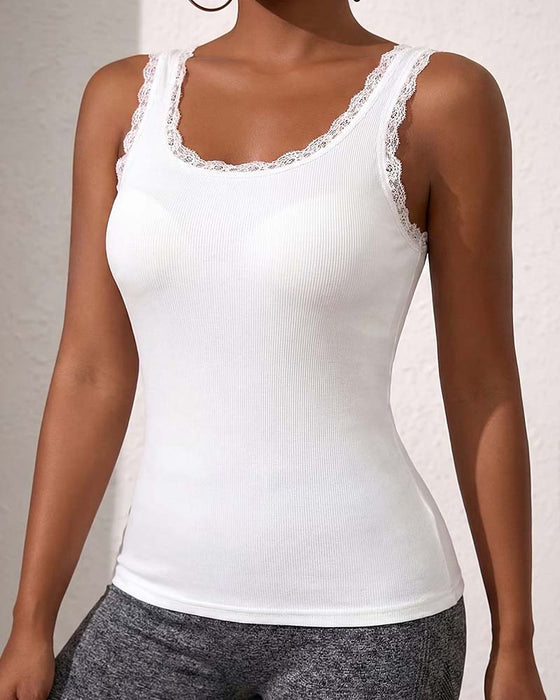 Tank Top Gepast Kant Afwerking