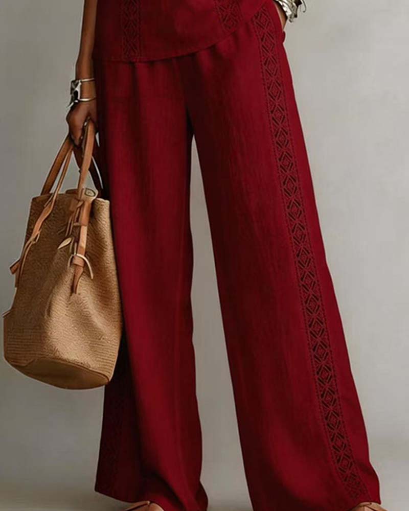 Tweedelig Set Hollow Out Halter