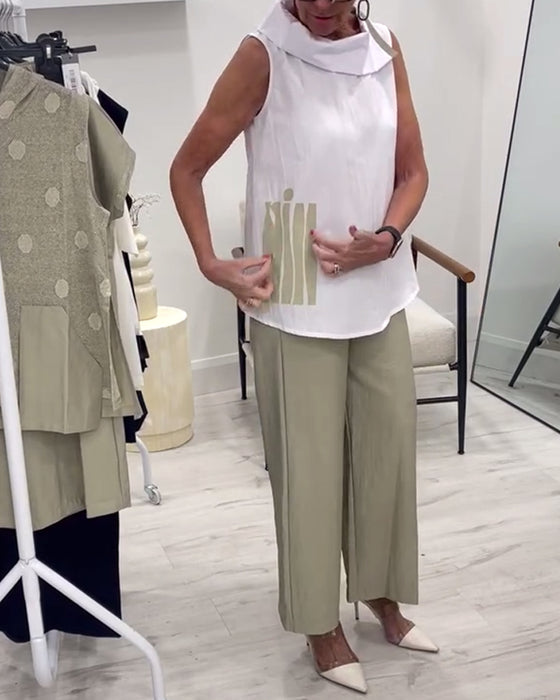 Pak Mouwloos Brede Kraag Mode