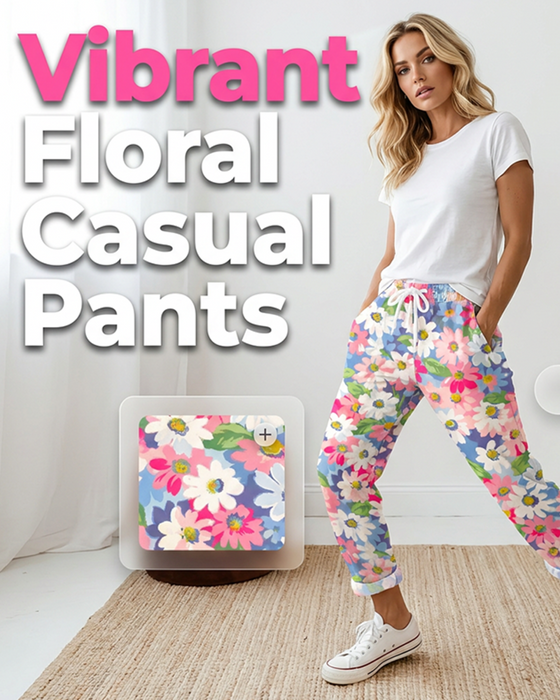 Broek Met Print En Colorblock Casual Look