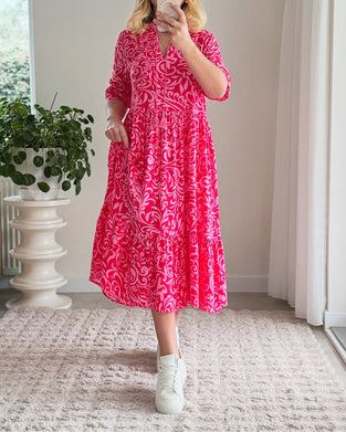 Jurk Bloemen Korte Mouwen Los