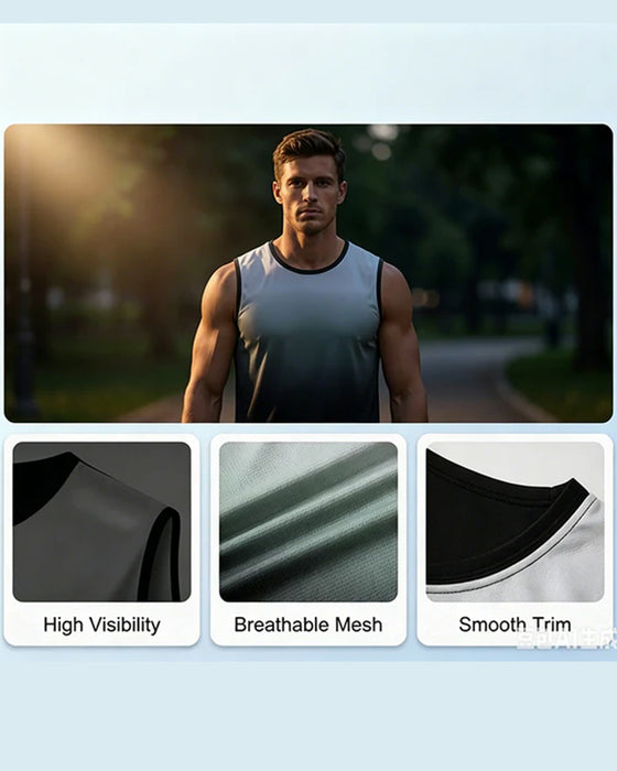 Heren Tanktop, Gradient, Ronde Hals