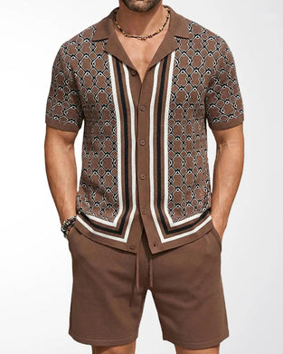 Set Korte Mouw Vest En Shorts Tweedelig