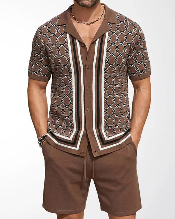 Set Korte Mouw Vest En Shorts Tweedelig