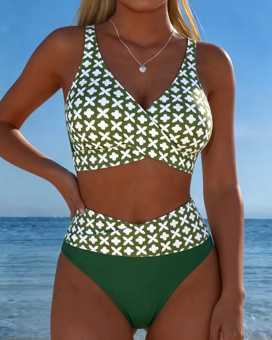 Bikini Vier Blad Bloem Kruis Omslag