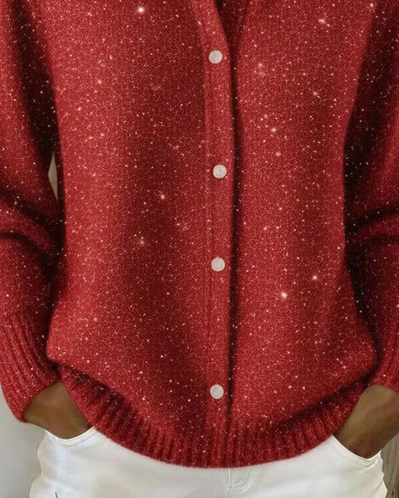 Cardigan Slag Casual Lange Mouw