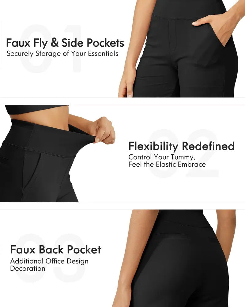 Broek Effen Casual Veelzijdig Cropped