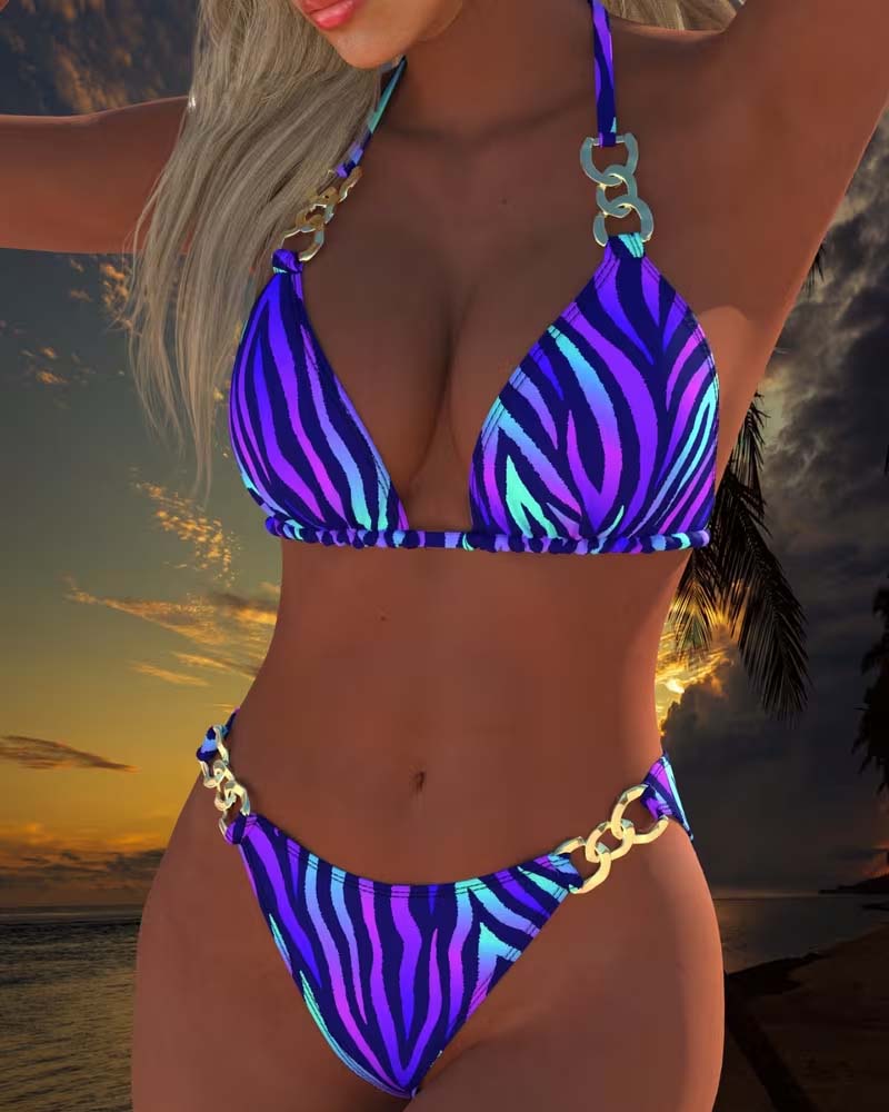 Modieuze bikini met kleurverloopprint