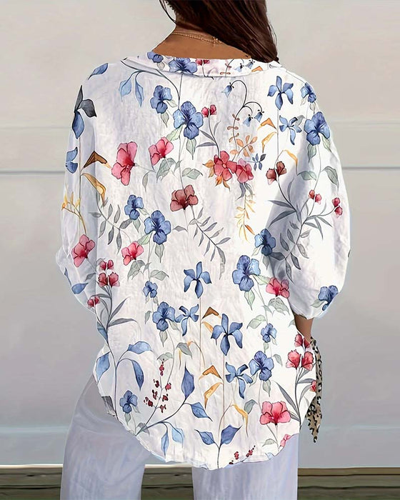 Blouse Met Botanisch Bloemprint
