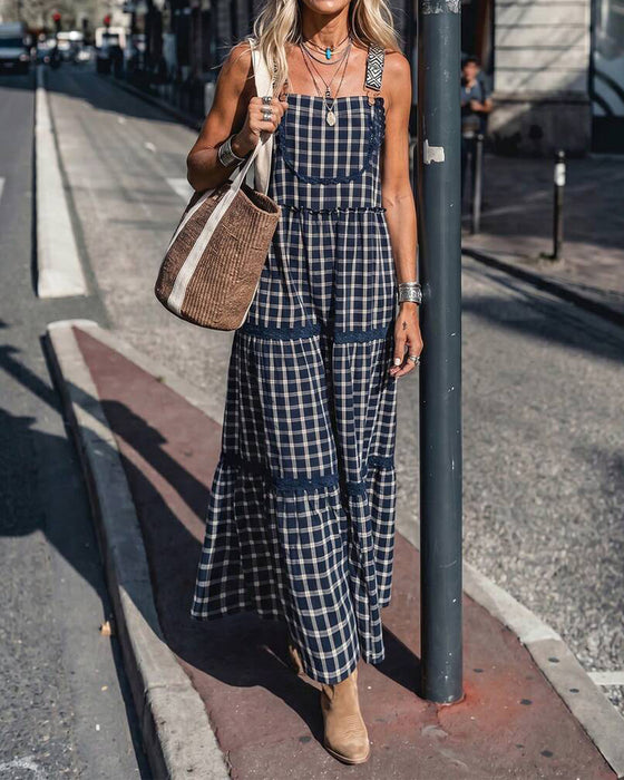 Jurk Camisole Ruit Patchwork
