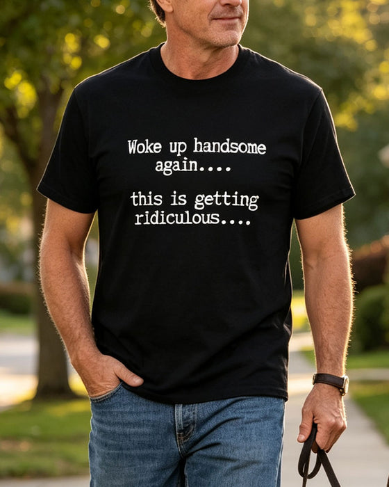 Heren T-Shirt Letter Print Ronde Hals