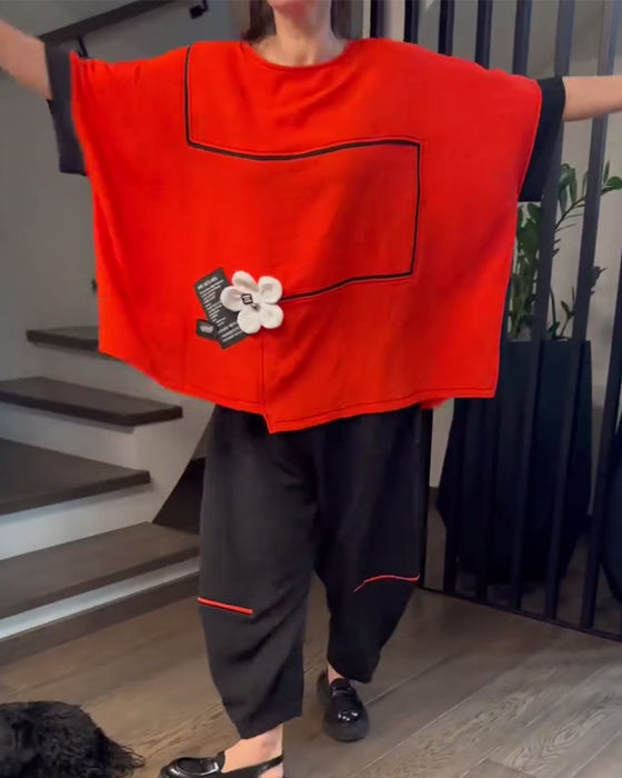 Set Losse Bloomers Casual Color-Blocking