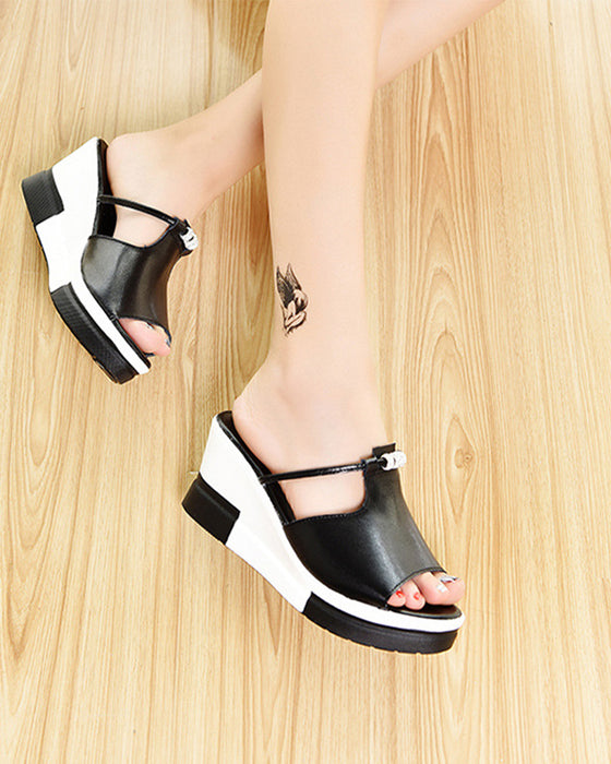 Sandalen Colorblock Open Teen Sleehak