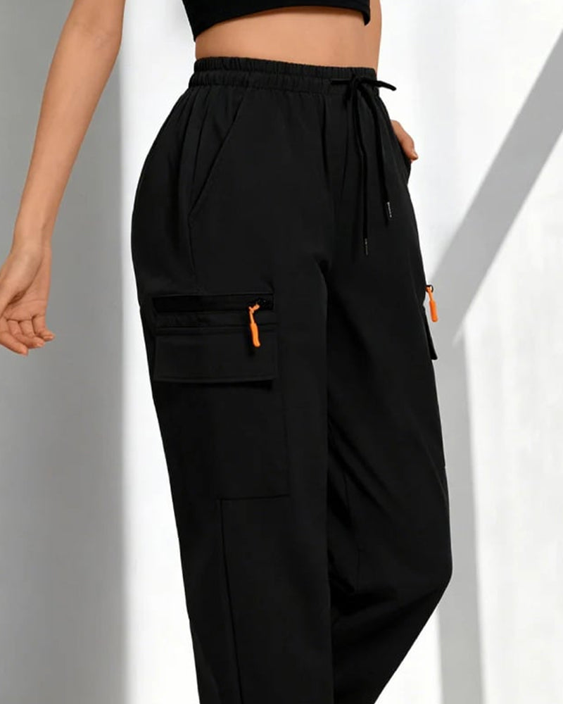 Pants Koord Los Casual Cargo