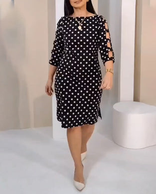 Jurk Ronde Hals Polkadot