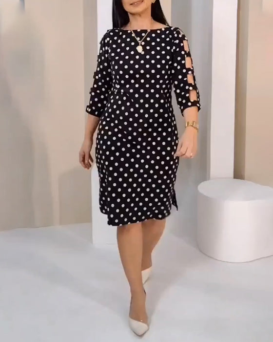 Jurk Ronde Hals Polkadot