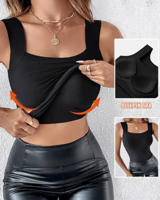 Tanktop Aminozuur Afwerking Ingebouwde Bh
